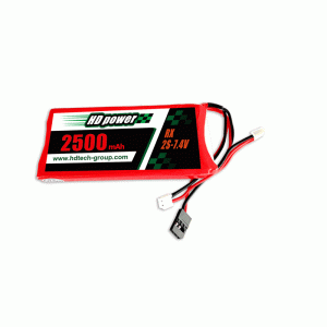 Batería HD POWER 2500mAh 3C 2S 7.4V LiPO para receptor y transmisor